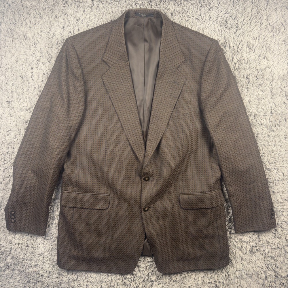 Dario Di Napoli Mini Houndstooth Check 100% Wool Men's Blazer Jacket 46 XL